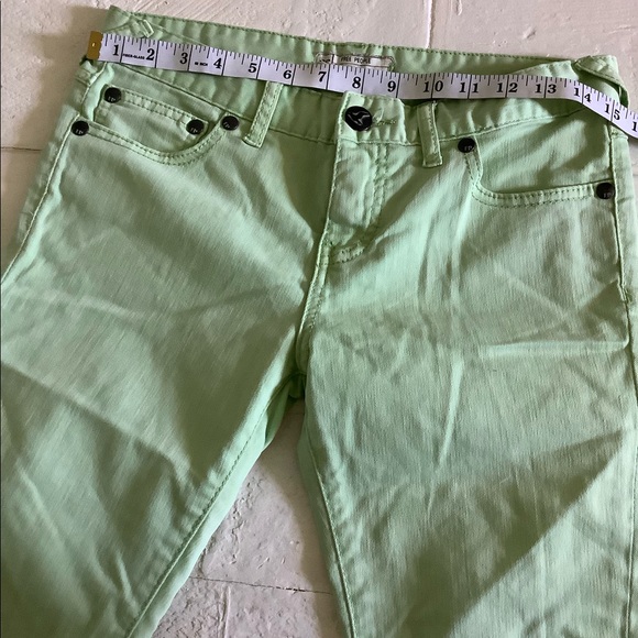 Free people skinny pastel green jeans vintage - Picture 6 of 7